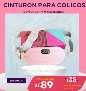 CINTURON TERMICO MASAJEADOR PARA COLICOS MENSTRUALES