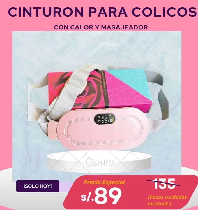 CINTURON TERMICO MASAJEADOR PARA COLICOS MENSTRUALES