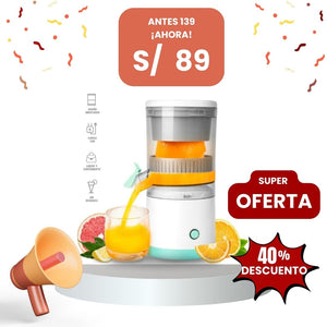 EXPRIMIDOR ELECTRICO PORTATIL DE FRUTAS