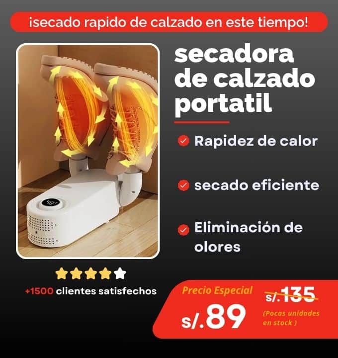 SECADORA PORTATIL ELECTRICA DE CALZADO