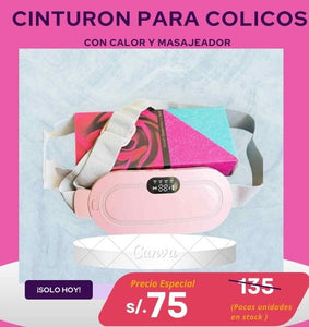 CINTURON TERMICO MASAJEADOR PARA COLICOS MENSTRUALES
