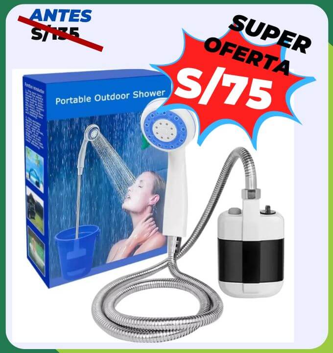 Ducha Portátil Recargable con Bomba Inalámbrica