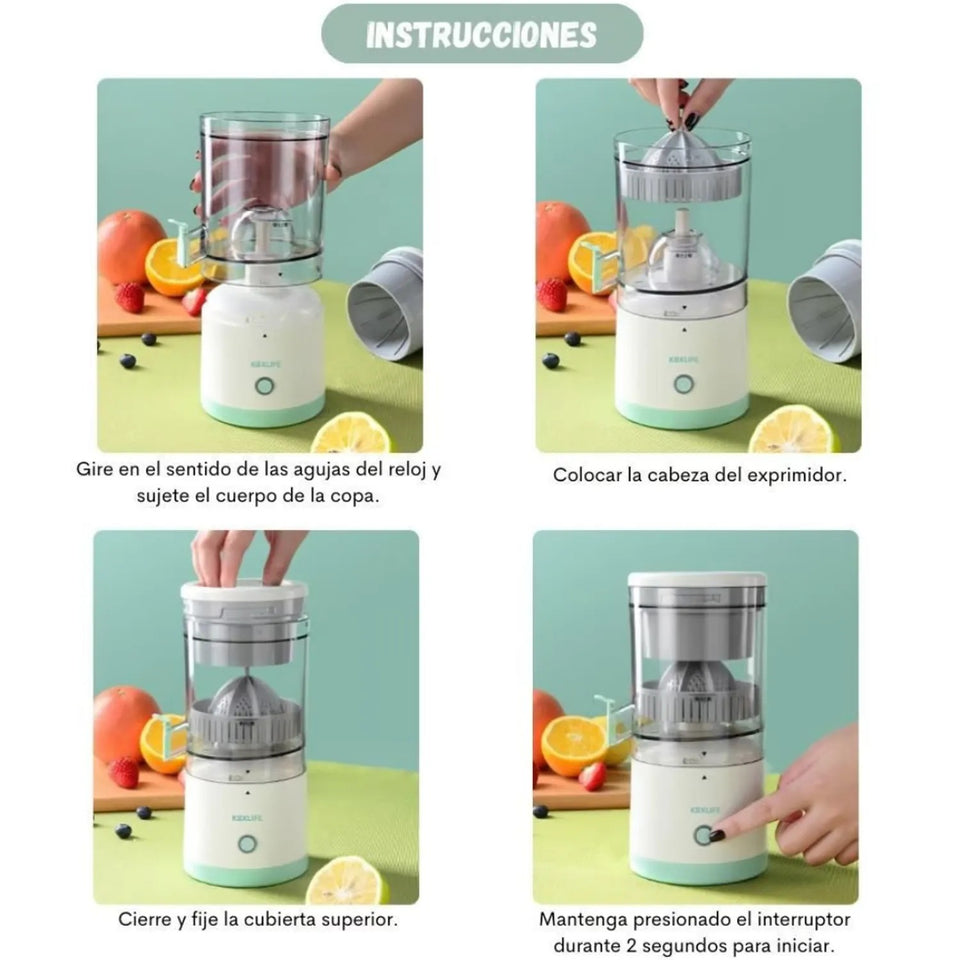 EXPRIMIDOR ELECTRICO PORTATIL DE FRUTAS